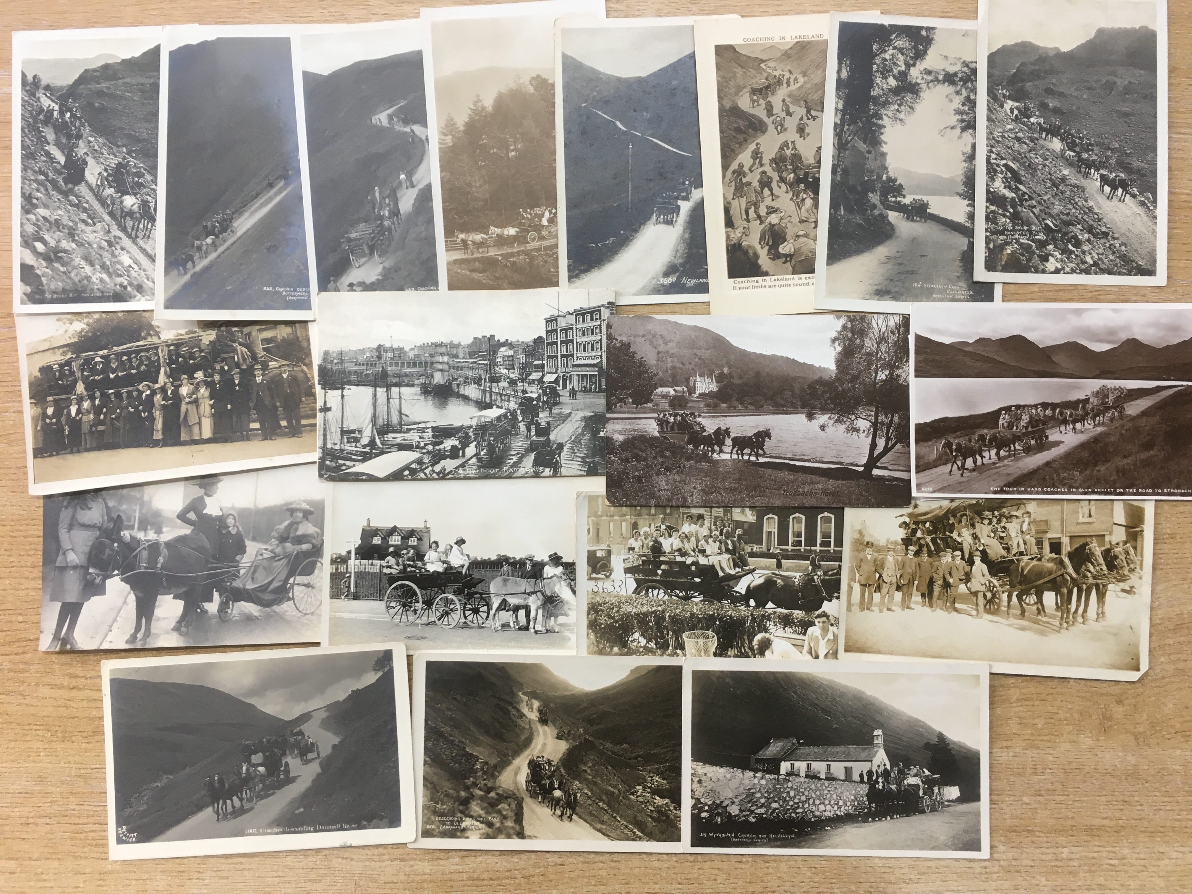 PACKET WITH HORSEDRAWN TRANSPORT POSTCARDS, MAINLY RP WITH DAY TRIPPERS, LAKELAND, ETC. - Image 2 of 2