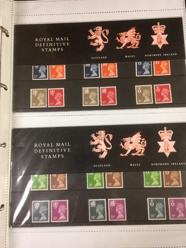 GB: BOX WITH REGIONAL COLLECTION IN FOUR BINDERS, MINT, USED, FIRST DAY COVERS, PACKS, - Image 2 of 6