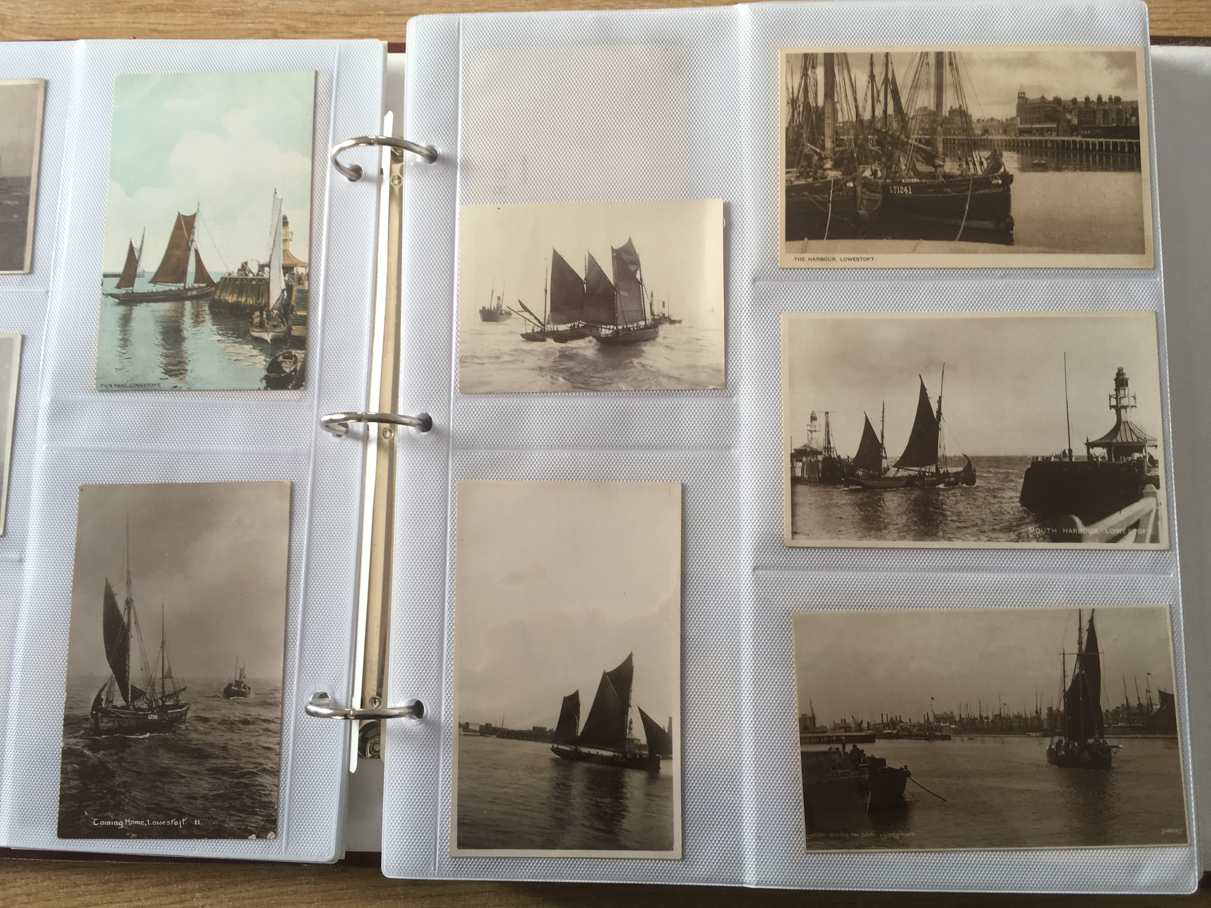 SUFFOLK: ALBUM WITH A COLLECTION OF LOWESTOFT FISHING INDUSTRY POSTCARDS AND A FEW PHOTOS. - Image 4 of 8