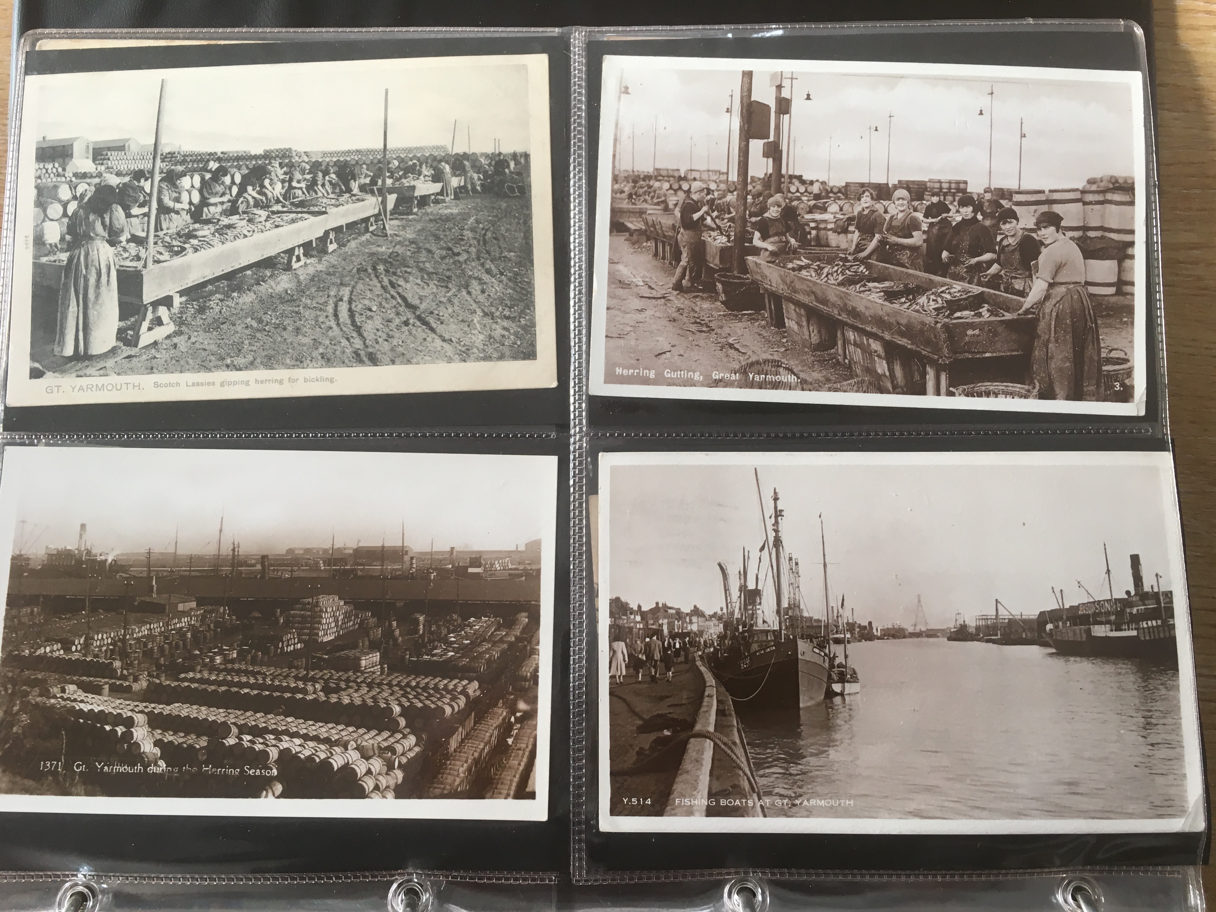 NORFOLK: ALBUM WITH A COLLECTION YARMOUTH AND GORLESTON FISHING INDUSTRY POSTCARDS, - Image 4 of 5