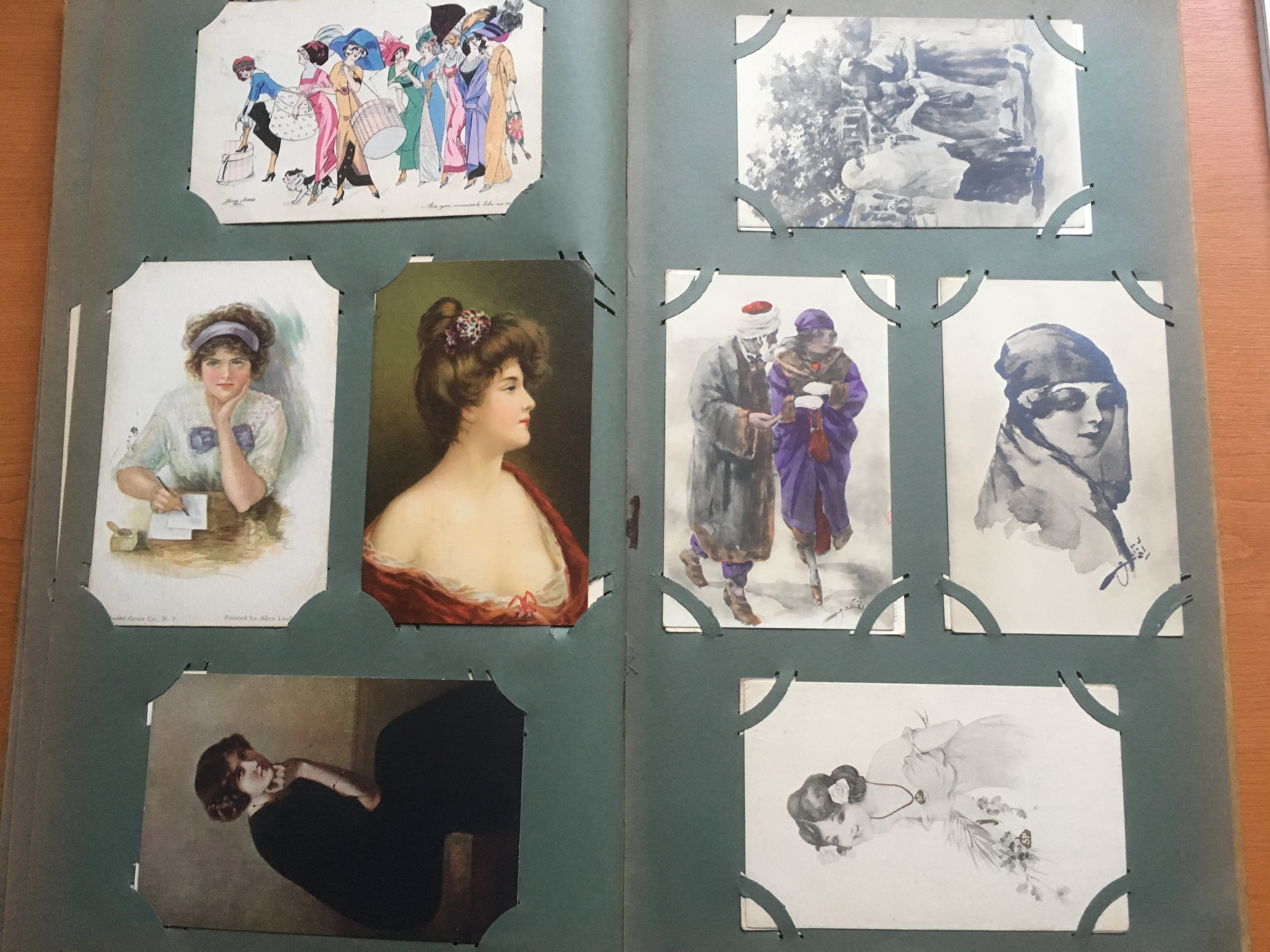 CORNER SLOT ALBUM MIXED SUBJECT POSTCARDS, GLAMOUR, ROMANCE, ARTISTS INCLUDING BARRIBAL, SAGER, - Image 10 of 10