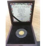 JERSEY 2015 MAGNA CARTA GOLD PENNY PROOF IN BOX WITH CERTIFICATE