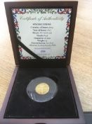 JERSEY 2015 MAGNA CARTA GOLD PENNY PROOF IN BOX WITH CERTIFICATE