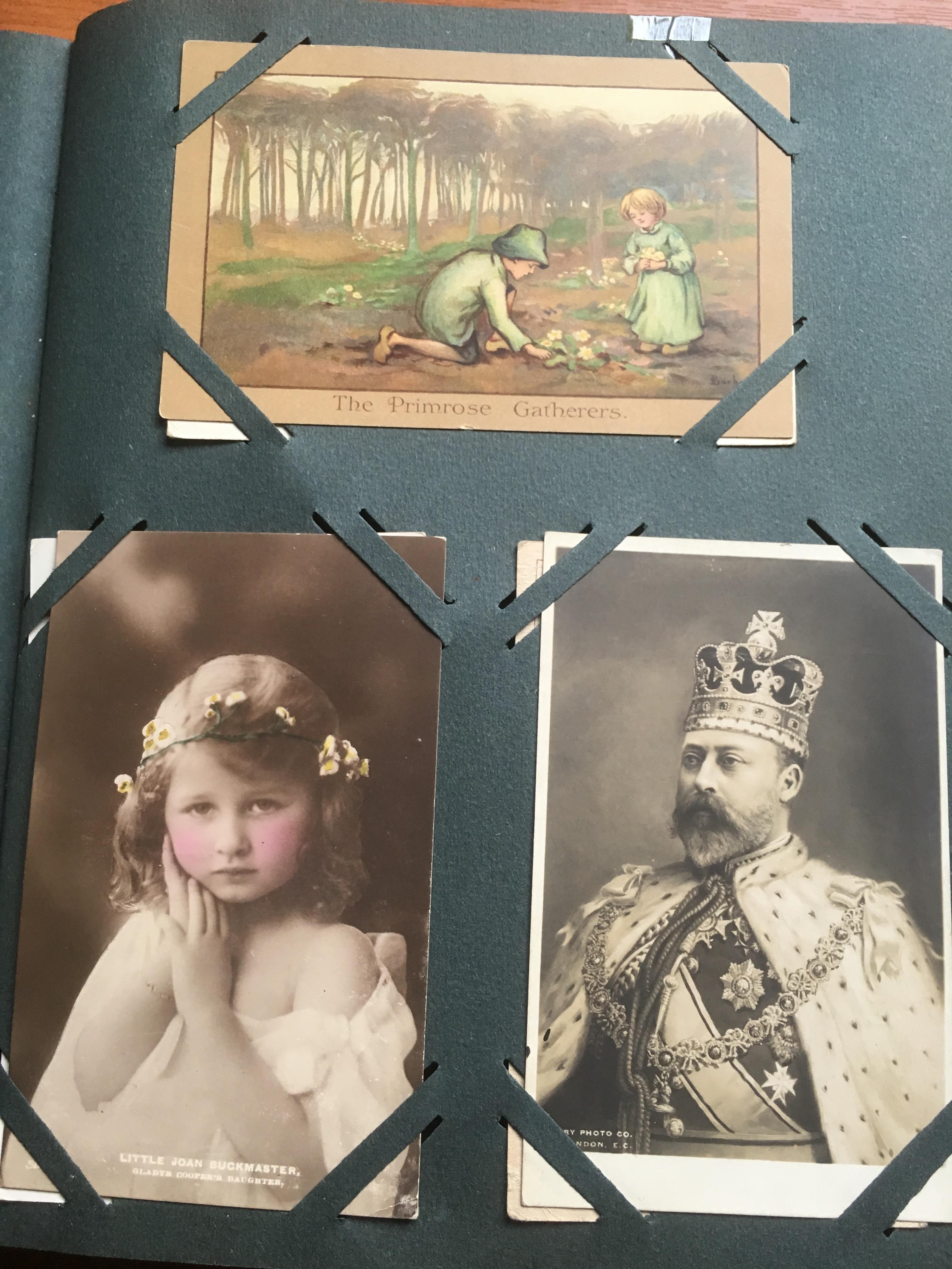 CORNER SLOT ALBUM OF MIXED SUBJECTS POSTCARDS, COMIC, ARQ, RURAL, ADVERTISING, VALENTINES, WW1, - Image 2 of 8