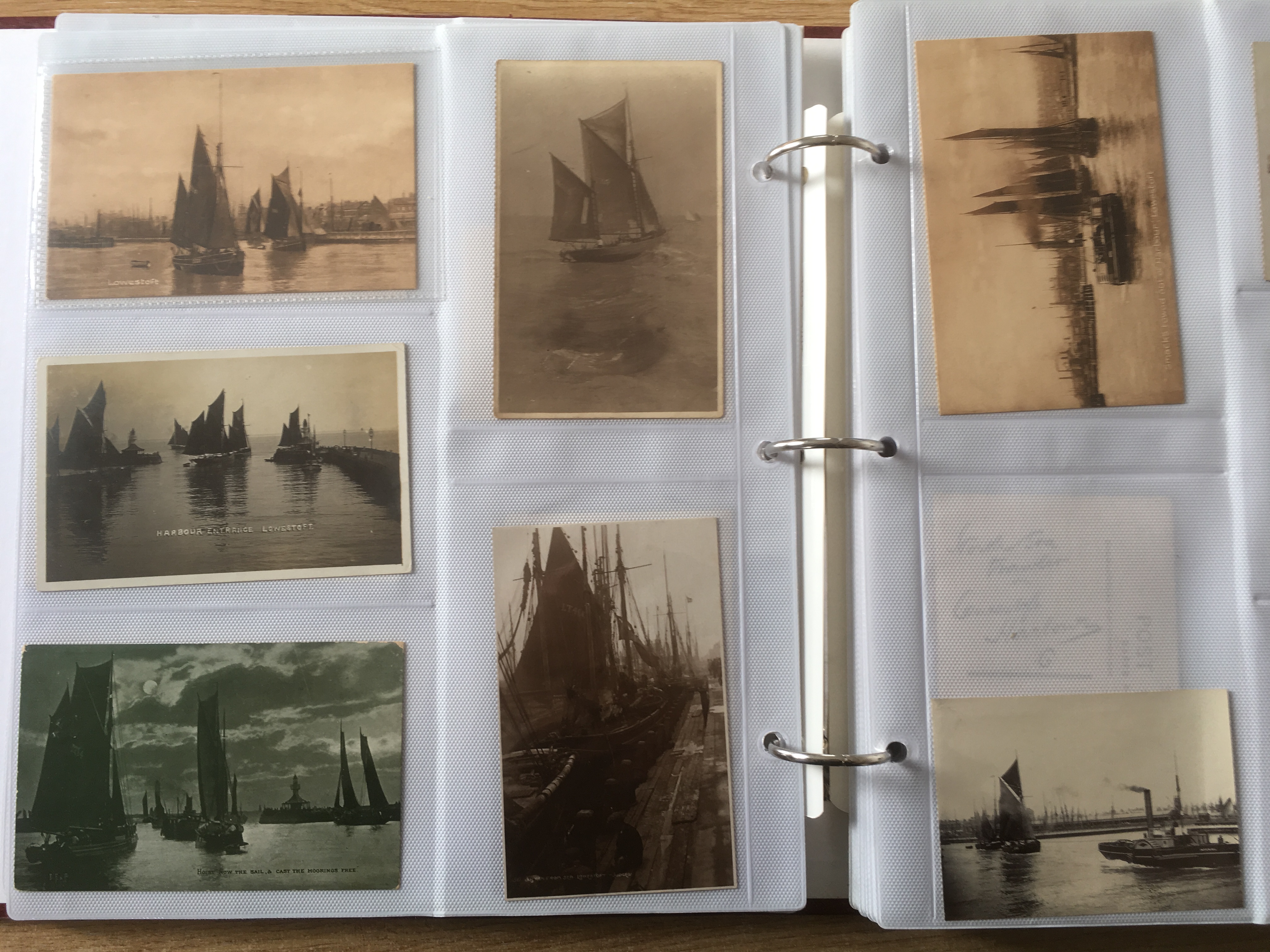 SUFFOLK: ALBUM WITH A COLLECTION OF LOWESTOFT FISHING INDUSTRY POSTCARDS AND A FEW PHOTOS. - Image 5 of 8