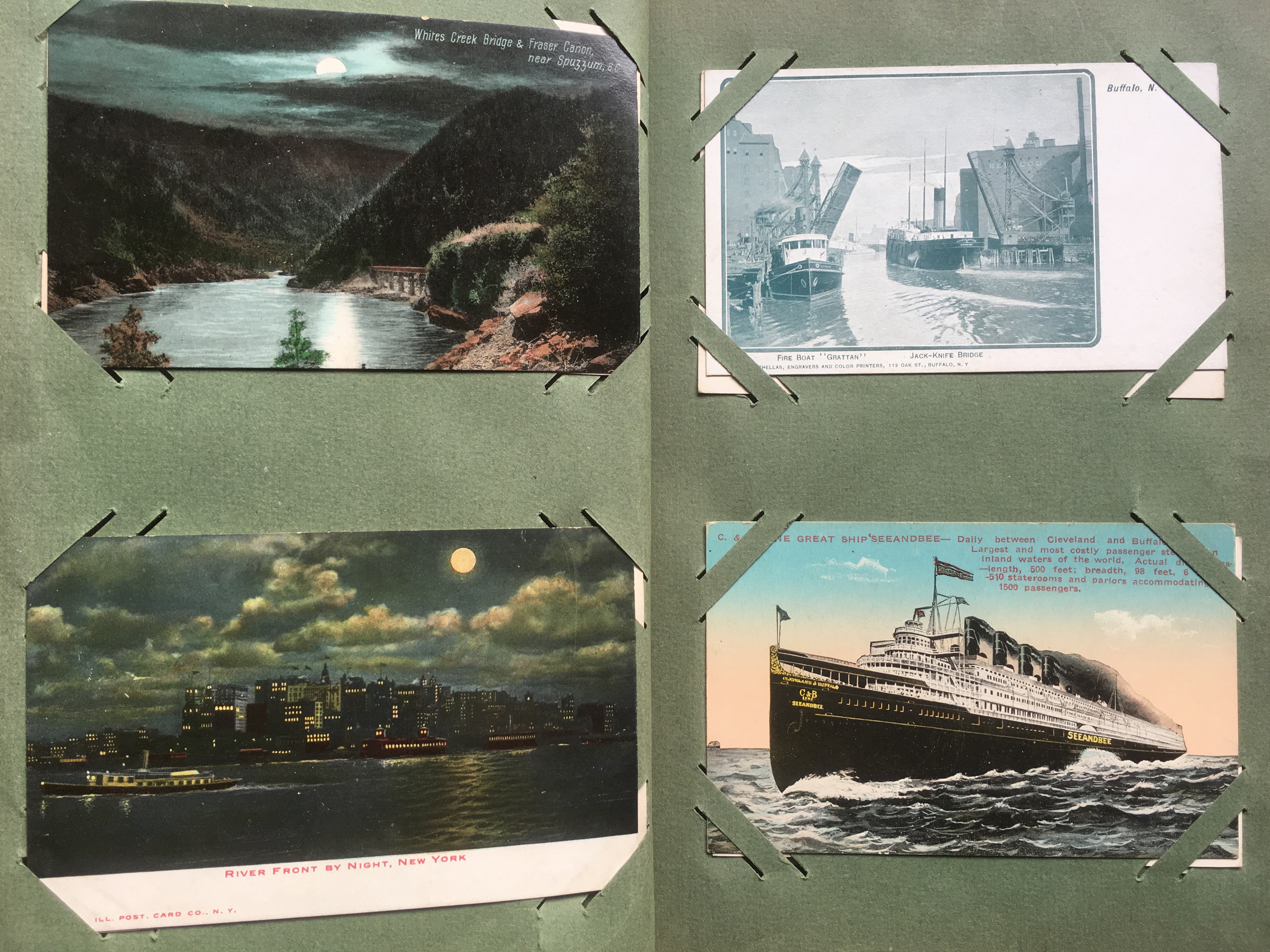 CORNER SLOT ALBUM WITH USA OR CANADA POSTCARDS, CLEVELAND, TITUSVILLE OILFIELDS, WAUPUCA RP (2), - Image 5 of 8