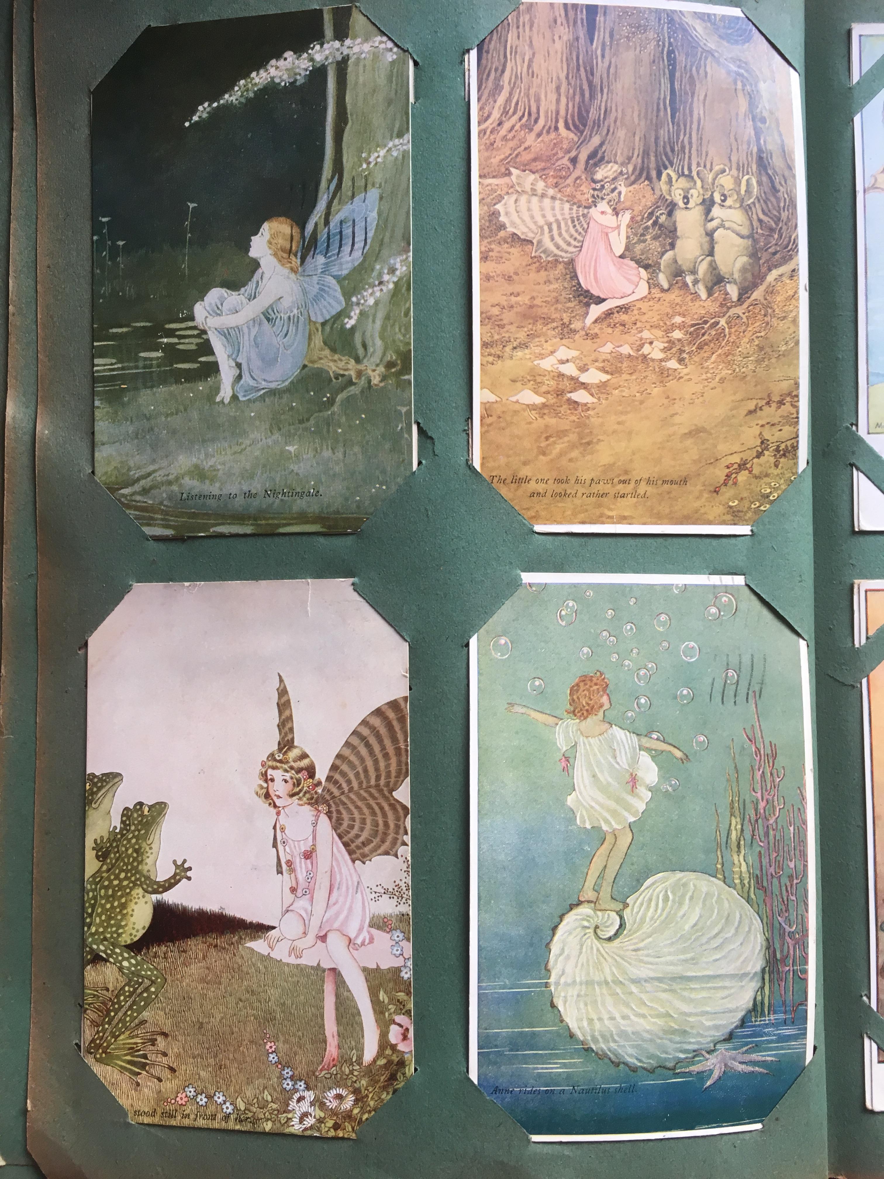 CORNER SLOT ALBUM WITH CHILDREN RELATED POSTCARDS, FAIRIES INCLUDING OUTHWAITE, CLOKE, TARRANT, - Image 3 of 7