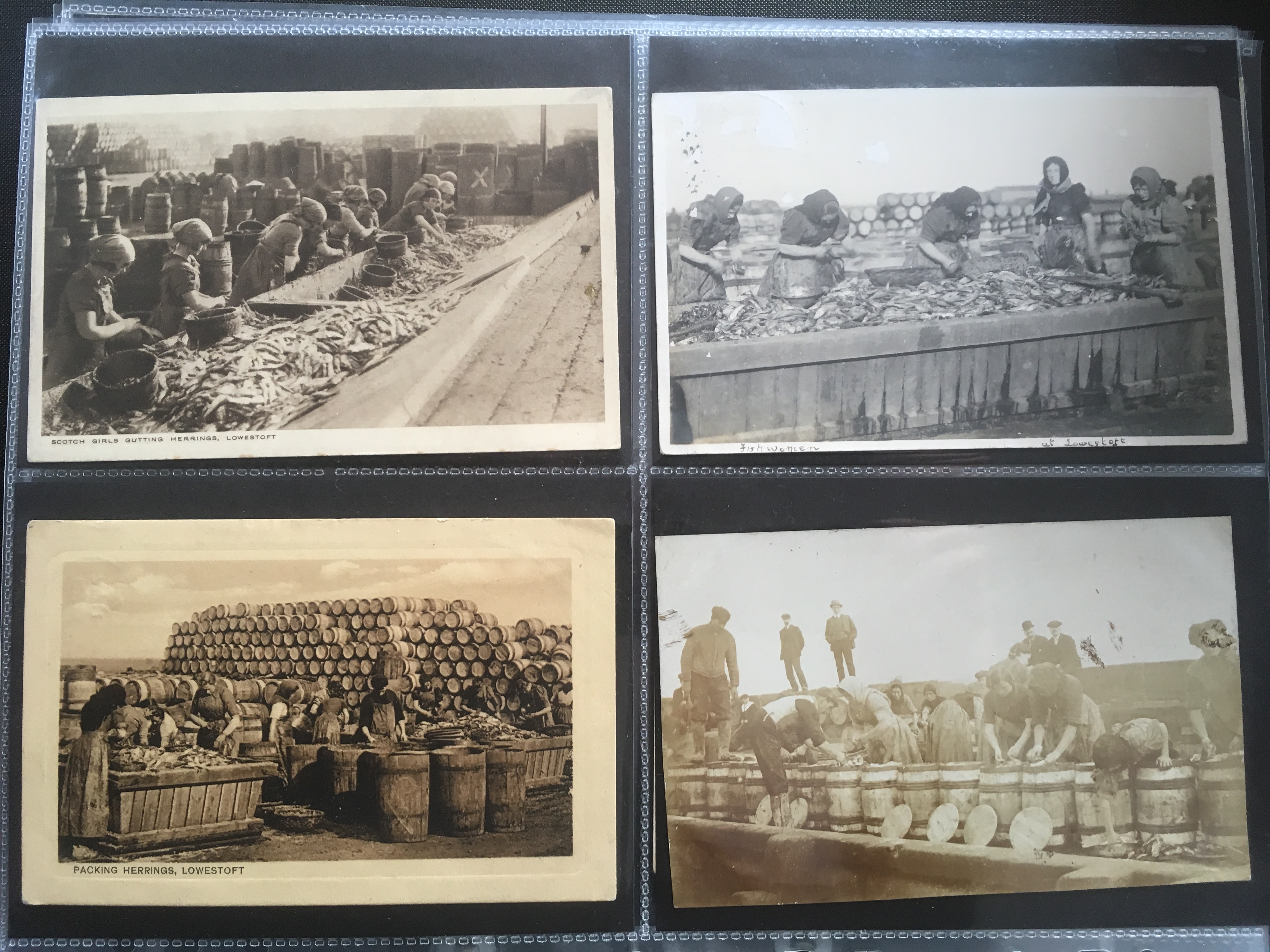 SUFFOLK: ALBUM WITH A COLLECTION OF LOWESTOFT FISHING INDUSTRY POSTCARDS, HARBOUR, DRIFTERS, - Image 7 of 9