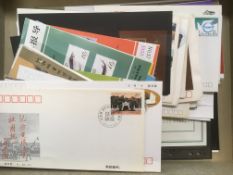 CHINA: FILE BOX MAINLY 1990's MINT SETS, FIRST DAY COVERS, MAXIMUM CARDS, ETC.