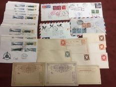 CHINA: GROUP OF SHANGHAI POSTAL STATIONERY UNUSE (10), 1980 TRANSPORT FDC(35),