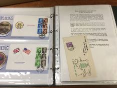GB: BOX WITH REGIONAL COLLECTION IN FOUR BINDERS, MINT, USED, FIRST DAY COVERS, PACKS,