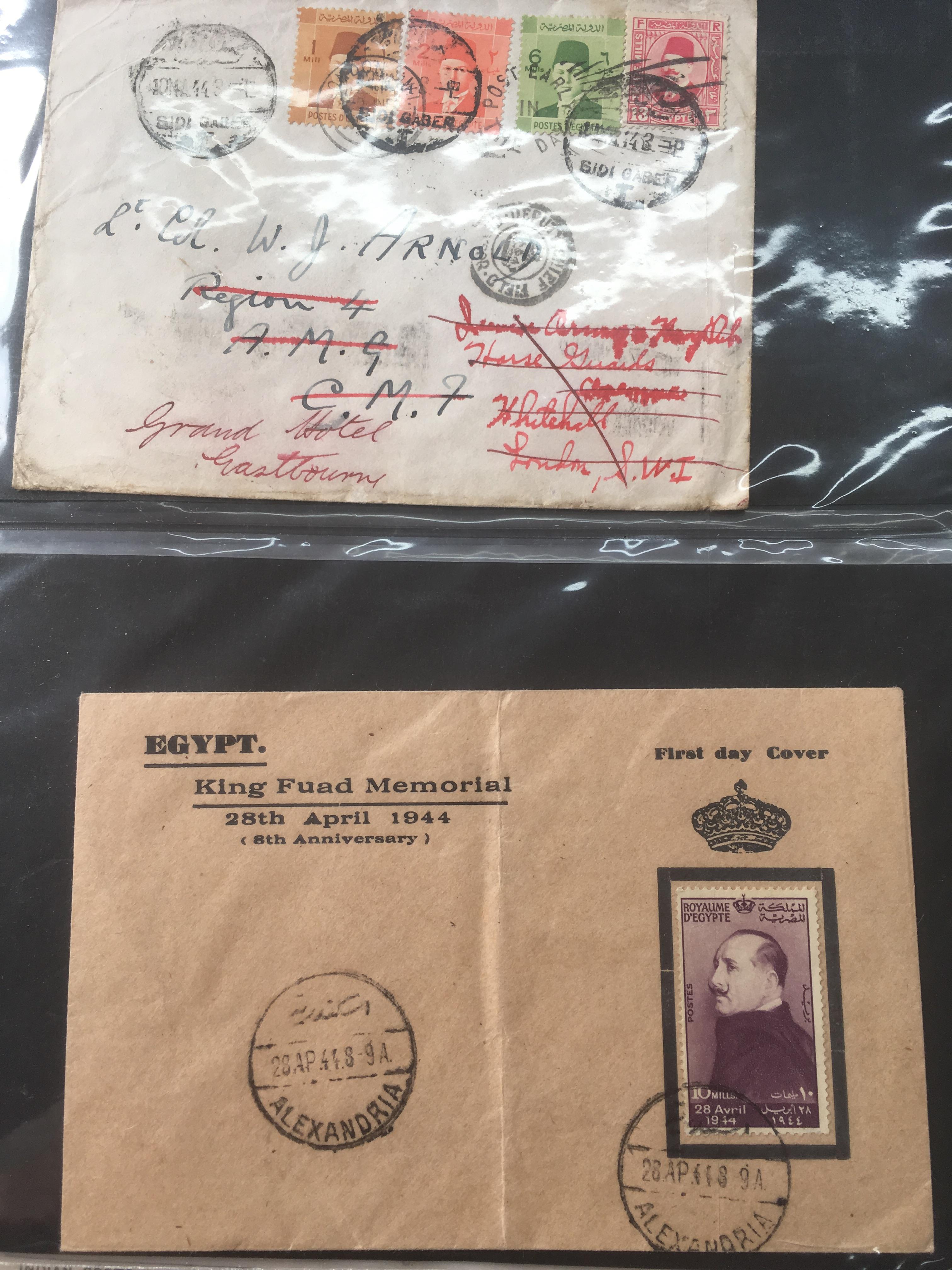 BOX OF COVERS AND FDC IN THREE ALBUMS AND LOOSE, GB, AUSTRALIA, INDIA,