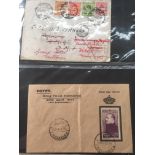 BOX OF COVERS AND FDC IN THREE ALBUMS AND LOOSE, GB, AUSTRALIA, INDIA,