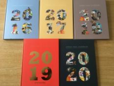 GB: BOX WITH CHANNEL ISLANDS COLLECTION, JERSEY 2016-20 YEAR BOOKS, ETC.