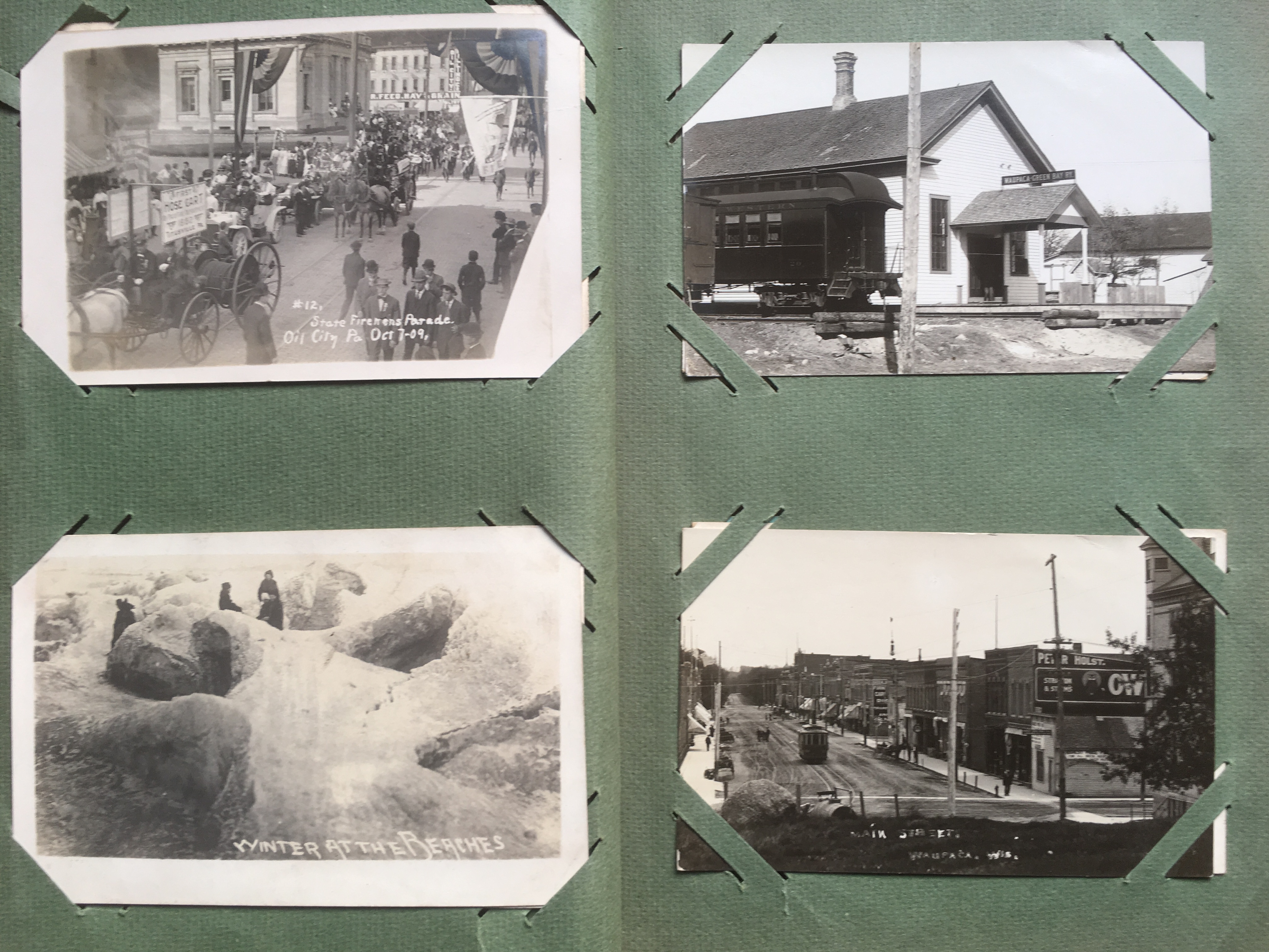 CORNER SLOT ALBUM WITH USA OR CANADA POSTCARDS, CLEVELAND, TITUSVILLE OILFIELDS, WAUPUCA RP (2), - Image 4 of 8