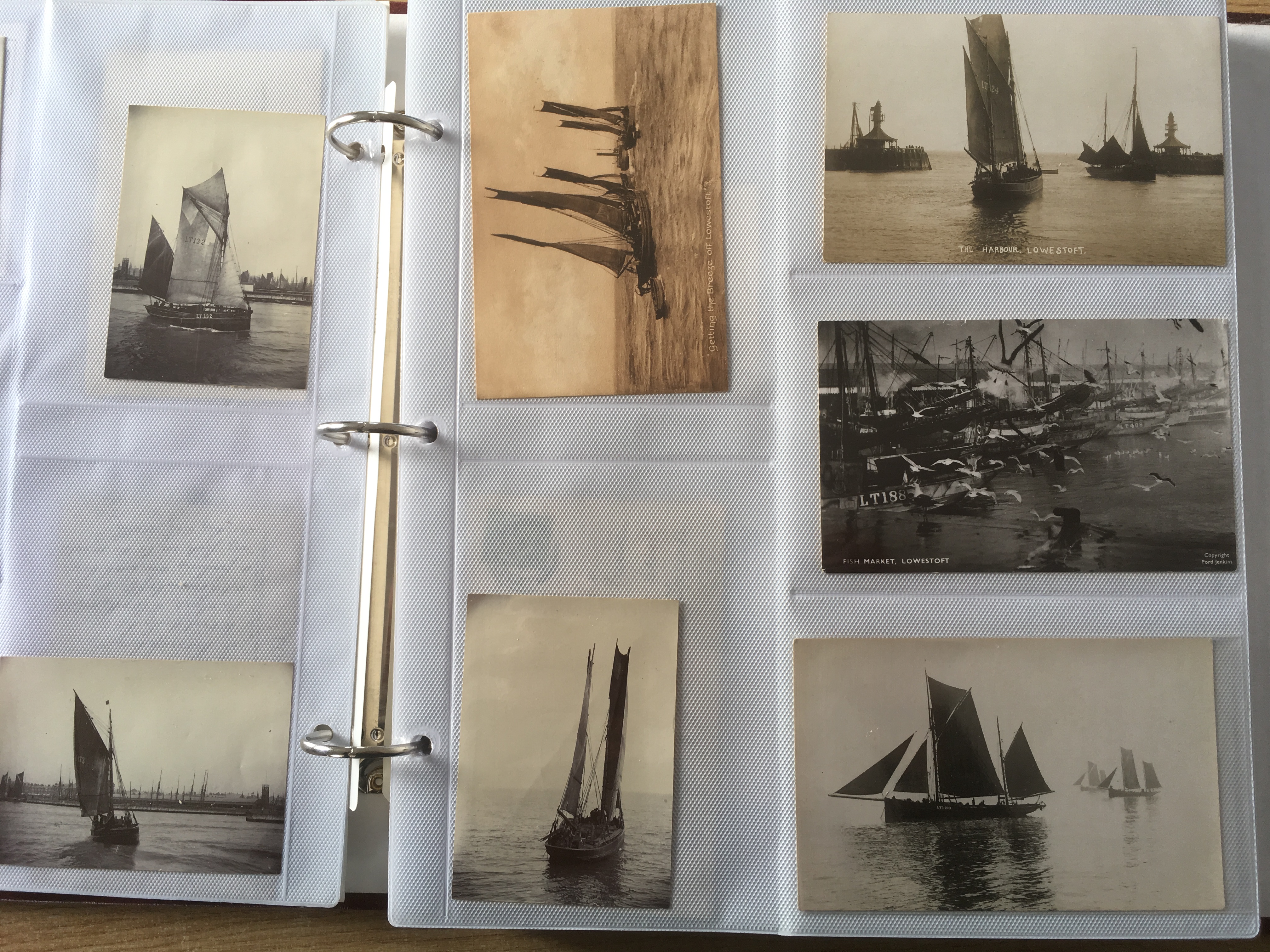 SUFFOLK: ALBUM WITH A COLLECTION OF LOWESTOFT FISHING INDUSTRY POSTCARDS AND A FEW PHOTOS. - Image 3 of 8