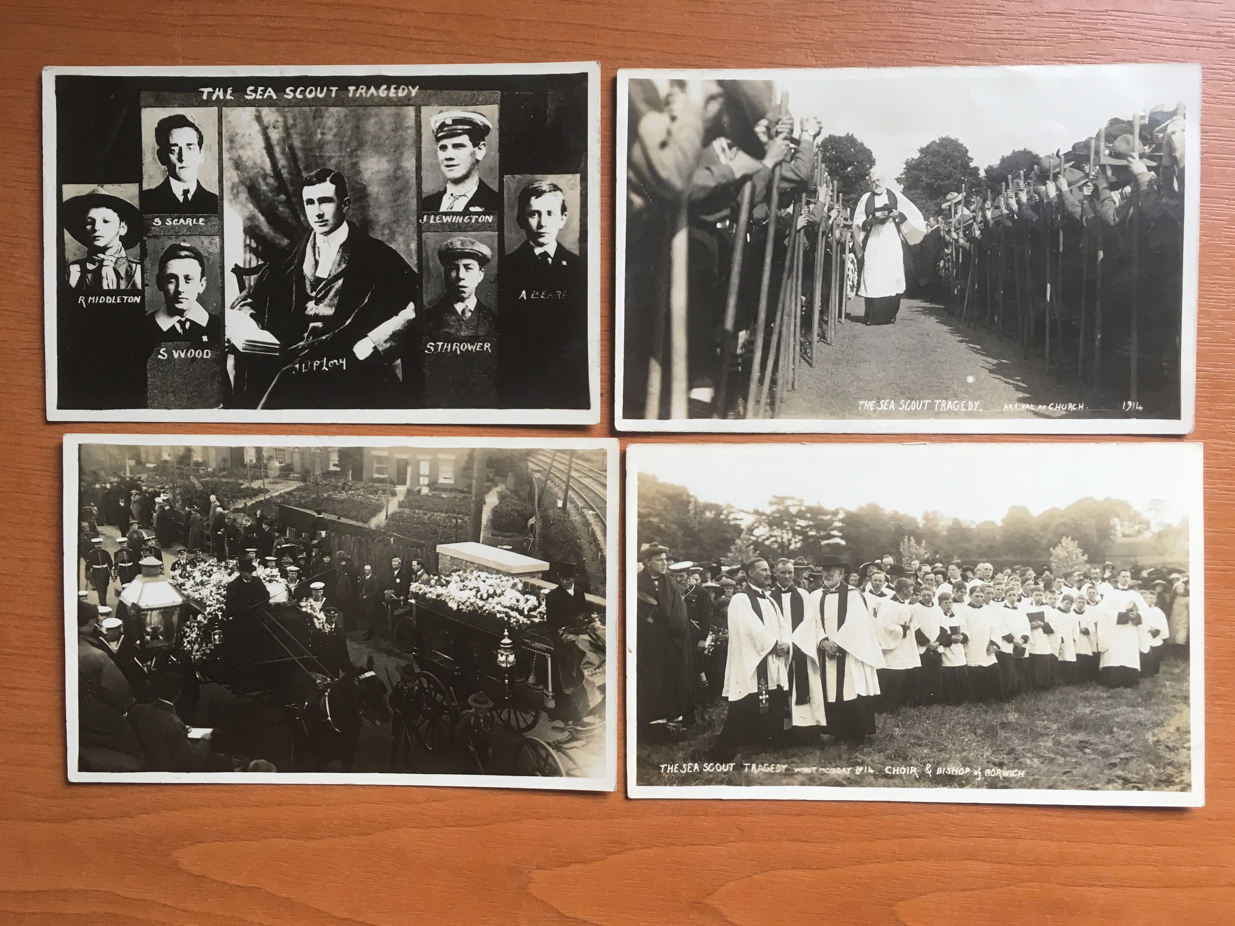 SUFFOLK: A COLLECTION OF RP POSTCARDS SHOWING THE SEA SCOUT TRAGEDY AT CARLTON COLVILLE, - Image 3 of 4