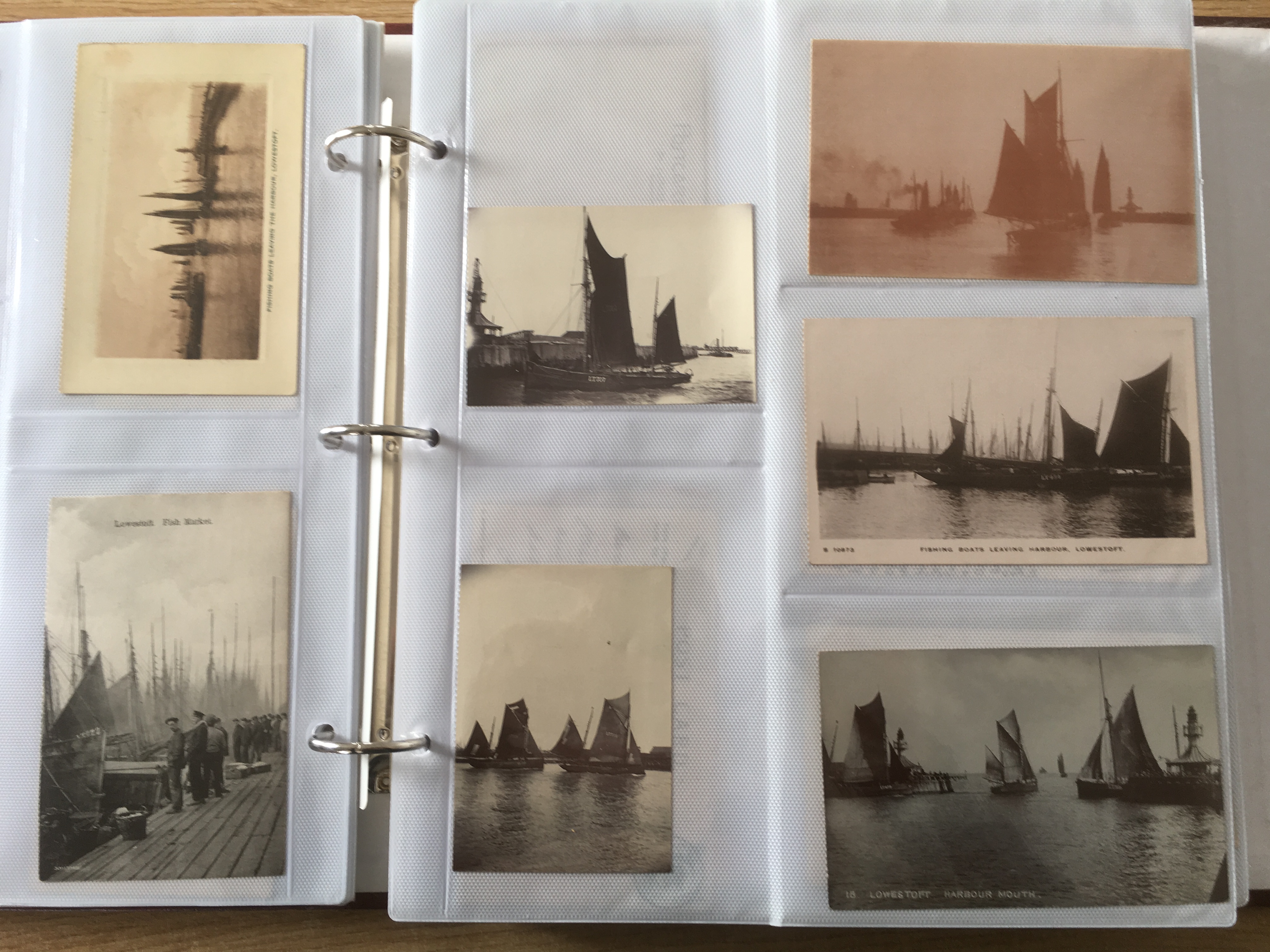 SUFFOLK: ALBUM WITH A COLLECTION OF LOWESTOFT FISHING INDUSTRY POSTCARDS AND A FEW PHOTOS. - Image 7 of 8