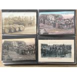NORFOLK: ALBUM WITH A COLLECTION YARMOUTH AND GORLESTON FISHING INDUSTRY POSTCARDS,