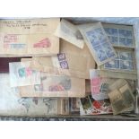 GB: FILE BOX MAINLY MINT FROM KG6 IN PACKETS, SMALL STOCKBOOK ETC,