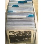 BOX WITH AN EXTENSIVE COLLECTION OF RP POSTCARDS DEPICTING CHARABANCS, SOME COMPLETE VEHICLES,