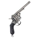 A SCARCE 9mm (PINFIRE) TWELVE-SHOT REVOLVER SIGNED 'CHAINEUX BREVETE', serial no. 16, circa 1855,