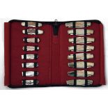 THREE COLLECTOR'S CORDURA CASES CONTAINING 48 POCKET FOLDING AND LOCK KNIVES, assorted repeated