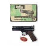 WEBLEY & SCOTT, BIRMINGHAM A BOXED .22 BARREL-COCKING AIR-PISTOL, MODEL 'SENIOR', batch no. 1068,