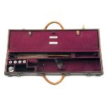 E.J. CHURCHILL (GUNMAKERS) LTD. A LIGHTWEIGHT LEATHER 'THE "V.C." GUNCASE' 16-BORE DOUBLE MOTOR