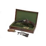 MADE FOR ADAMS, LONDON A GOOD CASED 54-BORE PERCUSSION REVOLVER, MODEL 'WEBLEY-BENTLEY PATENT', no