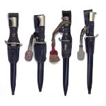 A COLLECTION OF FOUR WORLD WAR TWO GERMAN PARADE BAYONETS, including three examples for the Fire-