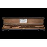 ALEXANDER HENRY, EDINBURGH A SCARCE BRASS MOUNTED OAK AND LEATHER GUNCASE FOR A SMALL-FRAME