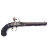 P. BOND, LONDON A 22-BORE FLINTLOCK DUELLING-PISTOL, no visible serial number, circa 1795, with