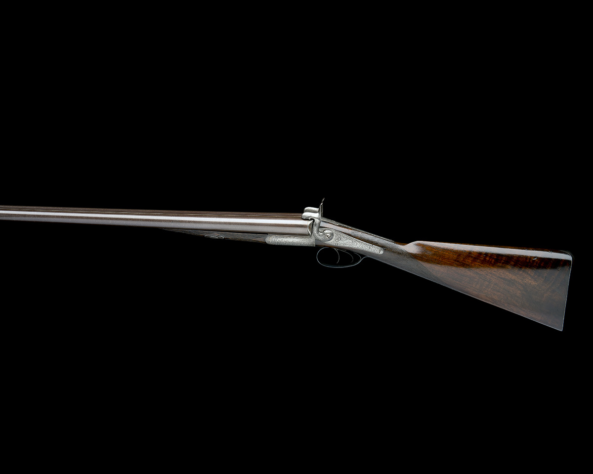 J.D. DOUGALL A 12-BORE 1860 PATENT 'LOCKFAST' SLIDE-AND-TILT SIDELEVER PINFIRE HAMMERGUN, serial no. - Image 2 of 7