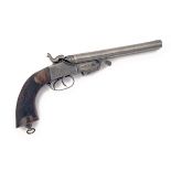 A. IZZO, NAPOLI A FINE .500 (BOXER) DOUBLE-BARRELLED ROTARY UNDERLEVER HAMMER PISTOL, serial no.