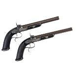 JAMES PURDEY, LONDON A CASED PAIR OF 50-BORE PERCUSSION RIFLED TARGET PISTOLS, serial no's. 2078 &