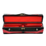 REY PAVON A NEW AND UNUSED LEATHER DOUBLE MOTOR CASE, fitted for 30in. barrels, the interior lined