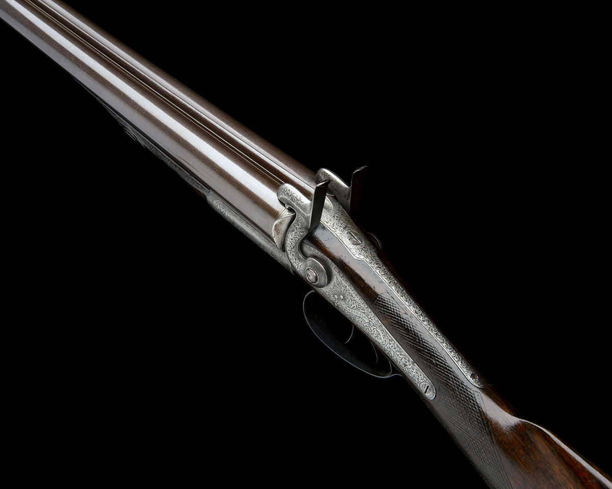 J.D. DOUGALL A 12-BORE 1860 PATENT 'LOCKFAST' SLIDE-AND-TILT SIDELEVER PINFIRE HAMMERGUN, serial no. - Image 5 of 7