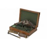 BRAZIER, WOLVERHAMPTON A CASED 120-BORE PERCUSSION REVOLVER, MODEL 'ADAM'S PATENT TYPE', no