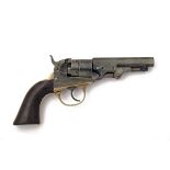 COOPER, USA A .36 PERCUSSION DOUBLE-ACTION POCKET-REVOLVER, serial no. 14822, circa 1855, with re-