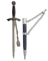 A GERMAN PRE-WORLD WAR TWO TYPE 1 LUFTWAFFE DRESS DAGGER, UNSIGNED, circa 1937, with 12 1/4in.