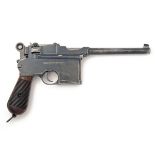 MAUSER, GERMANY A 7.63mm (MAUSER) SEMI-AUTOMATIC PISTOL, MODEL 'C96 LARGE-RING SLAB-SIDE', serial