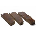 A COLLECTION OF THREE MATCHING 'HIGH-GRADE' STOCK BLANKS, each measuring approx. 17 1/2in. x 7in.