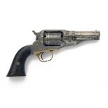 E. REMINGTON, USA A .38 RIMFIRE POCKET REVOLVER, MODEL 'CARTRIDGE CONVERSION OF THE NEW MODEL