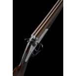 CHARLES LANCASTER A SCARCE 12-BORE 1863 PATENT (SECOND PATTERN) THUMBHOLE UNDERLEVER HAMMERGUN,