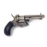 A PIPE-CASED 5mm PINFIRE PURSE-PISTOL, UNSIGNED, no visible serial number, Belgian circa 1870,