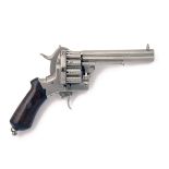 LEFAUCHEUX, PARIS A RARE 7mm (PINFIRE) TWENTY-SHOT OVER-UNDER REVOLVER, UNSIGNED, MODEL '