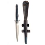 WILKINSON SWORD CO. LTD., LONDON A GOOD FAIRBAIRN-SYKES 'BLACK & BRIGHT' MKII DAGGER, wartime