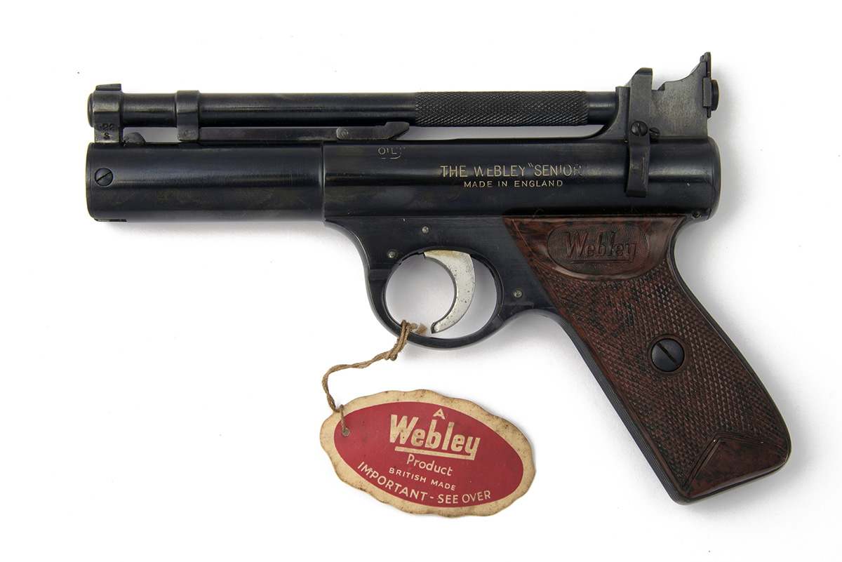 WEBLEY & SCOTT, BIRMINGHAM A BOXED .22 BARREL-COCKING AIR-PISTOL, MODEL 'SENIOR', batch no. 1068, - Image 2 of 3