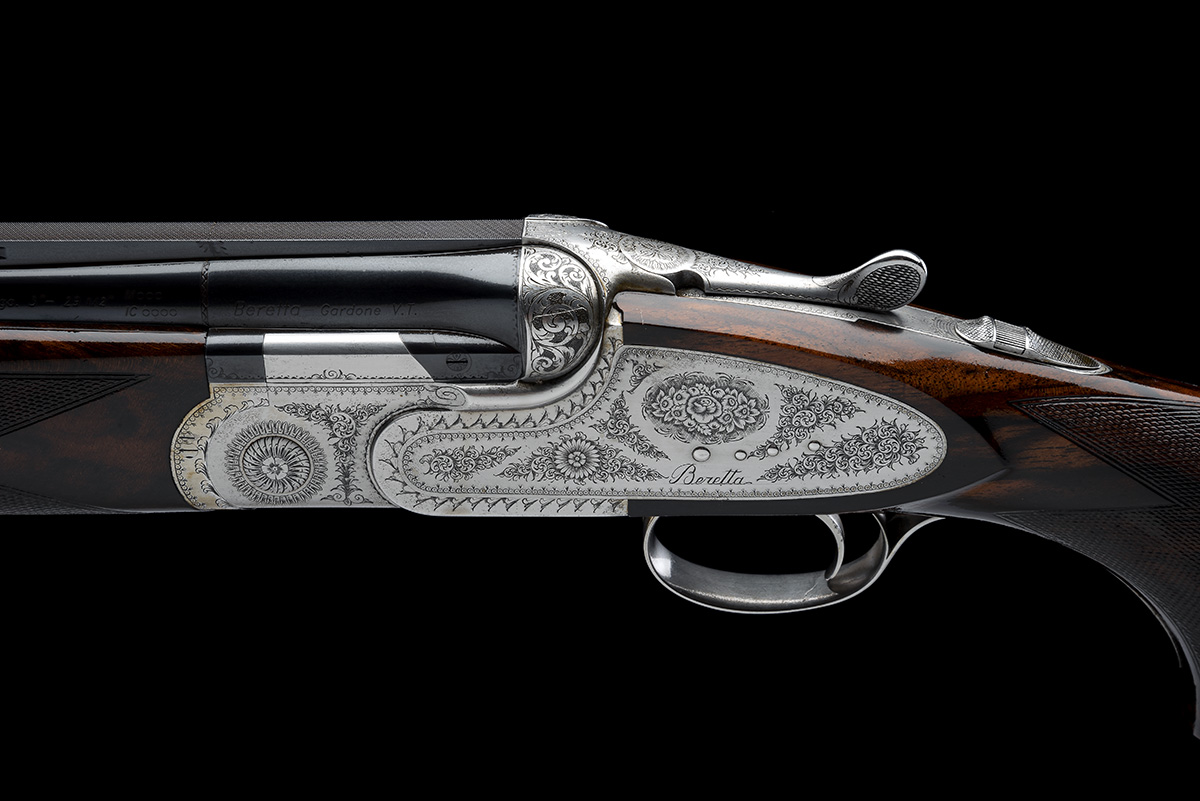 P. BERETTA A BETTAZZA-ENGRAVED 12-BORE 'MOD. SO6 EL' SINGLE-TRIGGER OVER AND UNDER SIDELOCK EJECTOR, - Image 7 of 9